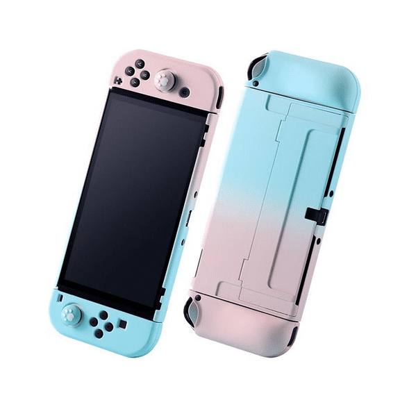 Dockable Case for Nintendo Switch OLED and Controller with Grip Cover Shock-Absorption and Anti-Scratch Design