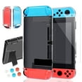 thumbnail image 1 of Dockable Clear Case for Switch, Protective Case Cover Fit for Switch and Joy-Con Controller a Switch Tempered Glass Screen Protector and Thumb Stick Caps, 1 of 8
