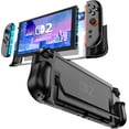 thumbnail image 1 of Dockable Protective Case for Nintendo Switch 2, TPU Ergonomic Grip Cover with Foldable JoyCon Holder Design, Slim Shockproof Hard Shell fit for Switch 2 Console & Kickstand - Matte Black, 1 of 7
