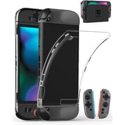 Dockable TPU Protective Case for NS Switch 2 2025, Ergonomic Anti-Slip Grip Cover, Split Design for Console and JoyCon, Compatible with Original Dock, Shockproof Crystal Clear Shell