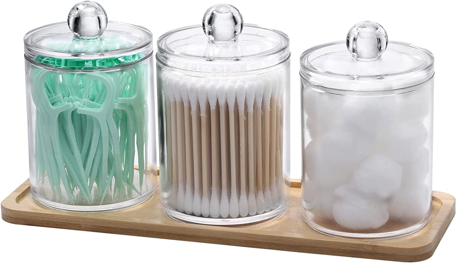 Dockapa 3-Piece Plastic Bathroom Apothecary Jars Set - Walmart.com