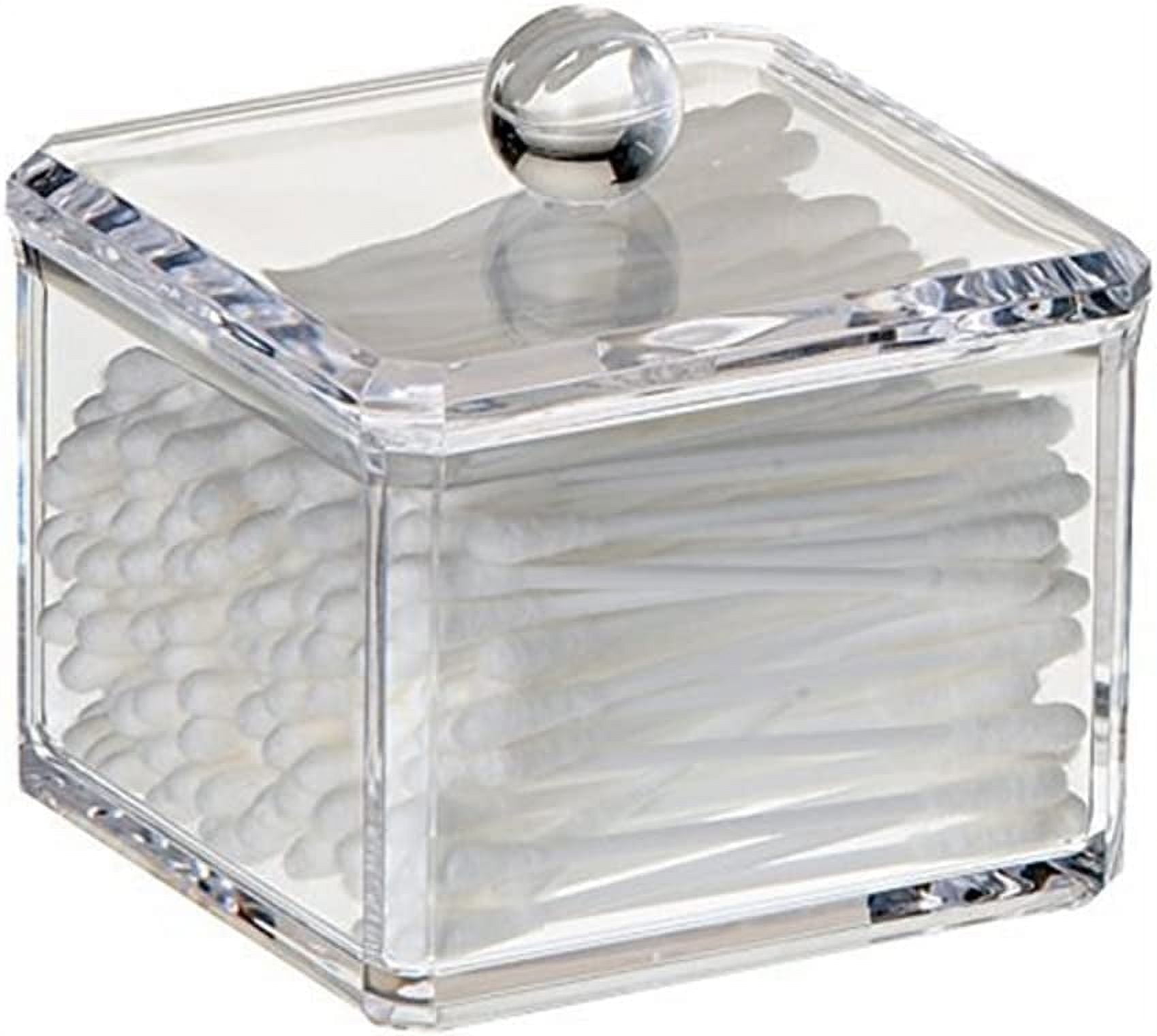 Dockapa Clear Acrylic Cotton Ball Holder Q-Tip Holder