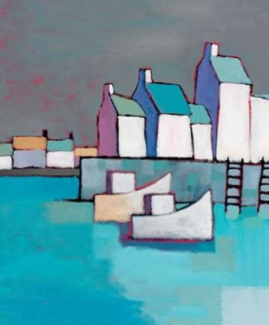 Docked Canvas Art - Derek Melville (20 x 24)