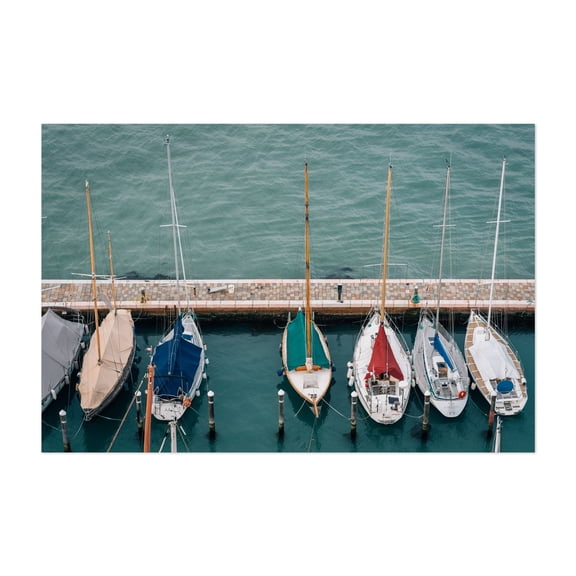 Docked at San Giorgio Maggiore - Venice Veneto Italy Photography Unframed Wall Art Print 5 x 7 inches