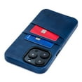 thumbnail image 1 of Dockem Card Case for iPhone 14 Pro Max with Built-in Metal Plate for Magnetic Mounting & 2 Pockets: Exec M2 (Navy), 1 of 10