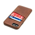 thumbnail image 1 of Dockem Wallet Card Case for iPhone SE 2022, SE 2020 / 8 / 7: Built-in Metal Plate, 2 Card Slots; Exec M2, Brown, 1 of 9