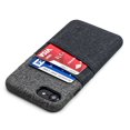 thumbnail image 1 of Dockem Wallet Card Case for iPhone SE 2022, SE 2020 / 8 / 7: Built-in Metal Plate, 2 Card Slots; Luxe M2, Black/Grey, 1 of 9