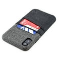 thumbnail image 1 of Dockem Wallet Case for iPhone XR; Built-in Metal Plate, 2 Credit Card Slots, Luxe M2, Black/Grey, 1 of 9