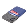 thumbnail image 1 of Dockem Wallet Case for iPhone XR; Built-in Metal Plate, 2 Credit Card Slots, Luxe M2, Blue/Grey, 1 of 9