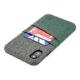 thumbnail image 1 of Dockem Wallet Case for iPhone XR; Built-in Metal Plate, 2 Credit Card Slots, Luxe M2, Green/Grey, 1 of 9