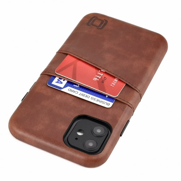 Dockem iPhone 11 Exec M2 Wallet Case; Built-in Metal Plate, 2 Card Slots, Brown