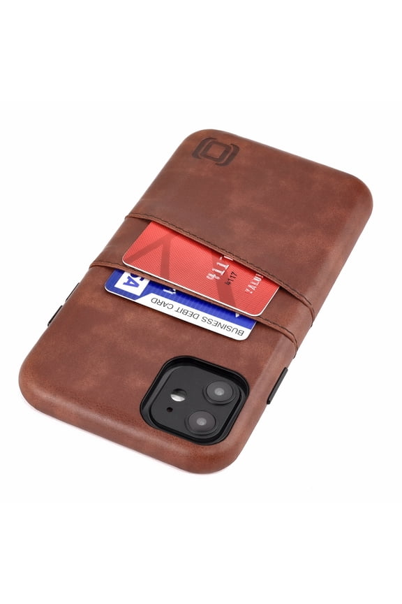 iPhone 11 Exec M2 Wallet Case; Built-in Metal Plate, 2 Card Slots, Brown