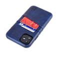 thumbnail image 1 of Dockem iPhone 11 Exec M2 Wallet Case; Built-in Metal Plate, 2 Card Slots, Navy Blue, 1 of 9