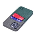 thumbnail image 1 of Dockem iPhone 12 / 12 Pro Luxe M2 Wallet Case; Built-in Metal Plate, 2 Card Slots, Green/Grey, 1 of 9