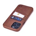 thumbnail image 1 of Dockem iPhone 12 Pro Max Exec M2 Wallet Case; Built-in Metal Plate, 2 Card Slots, Brown, 1 of 9