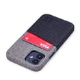 thumbnail image 1 of Dockem iPhone 12 mini Luxe M2 Wallet Case; Built-in Metal Plate, 1 Card Slot, Black/Grey, 1 of 9
