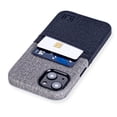 thumbnail image 1 of Dockem iPhone 13 Luxe M2 Wallet Case; Built-in Metal Plate, 2 Card Slots, Premium Synthetic Leather, Black/Grey, 1 of 9