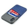thumbnail image 1 of Dockem iPhone X / XS Luxe M2 Wallet Case; Built-in Metal Plate, 2 Card Holder Slots, Blue/Grey, 1 of 9