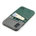 thumbnail image 1 of Dockem iPhone X / XS Luxe M2 Wallet Case; Built-in Metal Plate, 2 Card Holder Slots, Green/Grey, 1 of 9