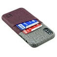 thumbnail image 1 of Dockem iPhone X / XS Luxe M2 Wallet Case; Built-in Metal Plate, 2 Card Holder Slots, Maroon/Grey, 1 of 9