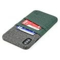 thumbnail image 1 of Dockem iPhone XS Max Luxe M2 Wallet Case; Built-in Metal Plate, 2 Card Holder Slots, Green/Grey, 1 of 9