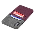 thumbnail image 1 of Dockem iPhone XS Max Luxe M2 Wallet Case; Built-in Metal Plate, 2 Card Holder Slots, Maroon/Grey, 1 of 9