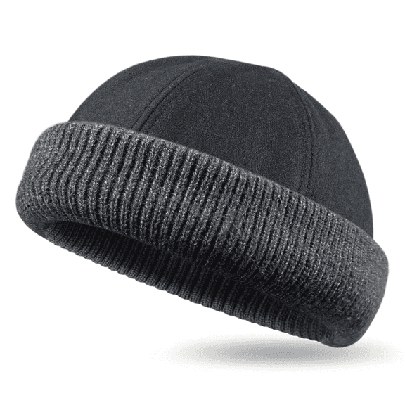 Docker Beanie Hat for Men & Women – Soft Wool Blend Style, Warm Cuffed Fisherman Beanie, Short Knit Watch Cap for Casual Wear & Outdoor Activities