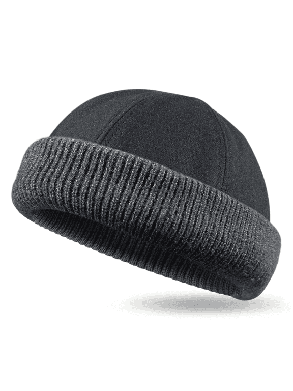 Docker Beanie Hat for Men & Women – Soft Wool Blend Style, Warm Cuffed Fisherman Beanie, Short Knit Watch Cap for Casual Wear & Outdoor Activities