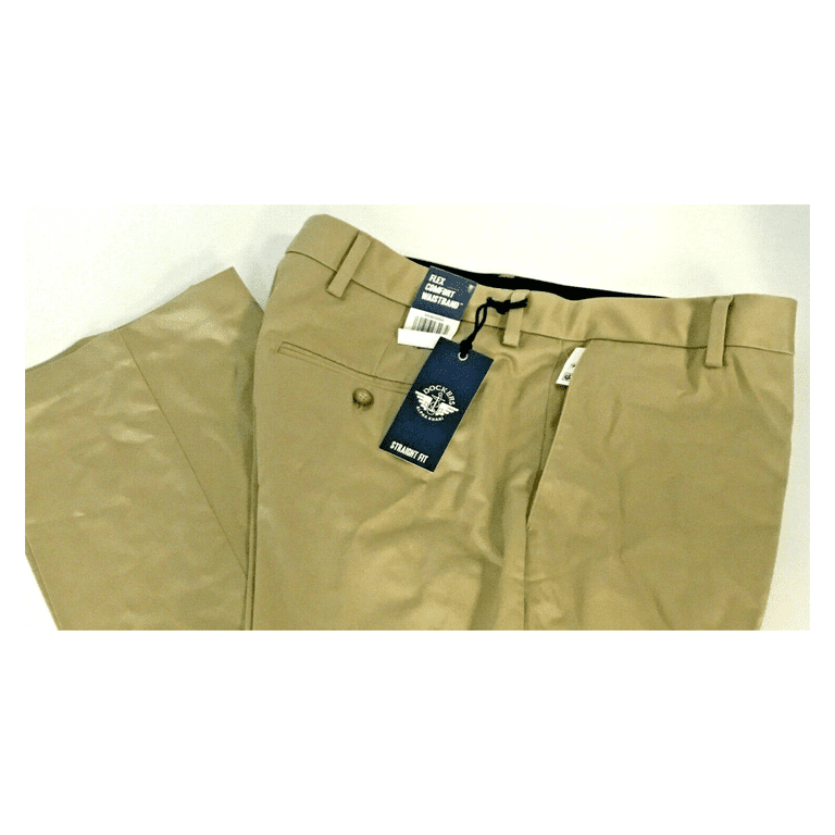 Dockers Alpha Men's Iron Free Khaki Pants, Straight Fit Tan 42 X