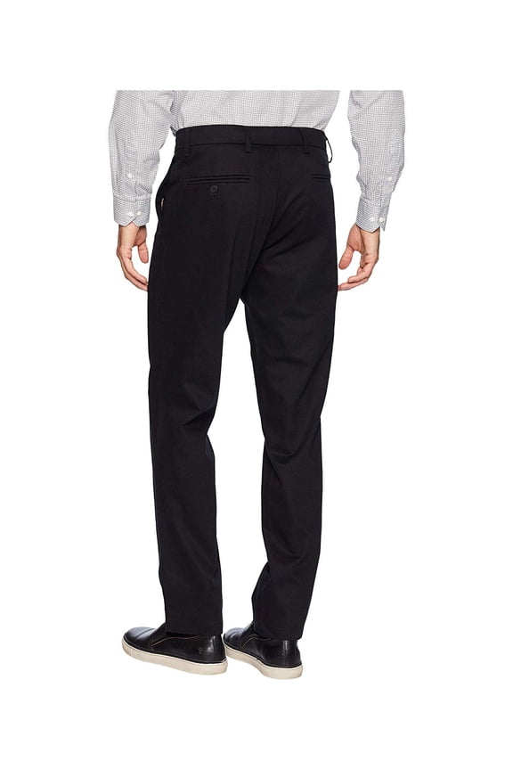 Athletic Fit Signature Khaki Lux Cotton Stretch Pants - Creaseless Black