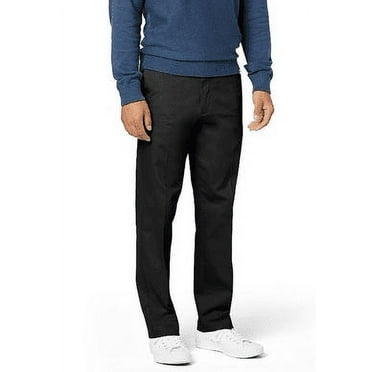 Dockers BLACK Men's Signature Iron Free Khakis, Straight Fit Pants, US 32X32