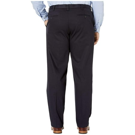 Dockers Big & Tall Classic Fit Signature Khaki Lux Cotton Stretch Pants - Pleated Dockers Navy