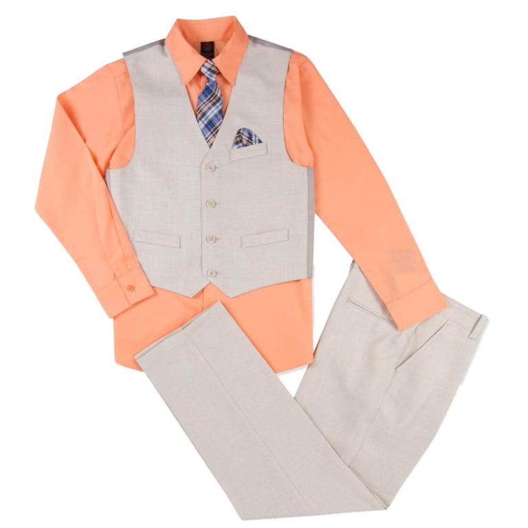 Dockers Infant & Toddler Boys 4pc Dress Up Outfit Melon Shirt Vest Tie & Pants Dockers Infant & Toddler Boys 4pc Dress Up Outfit Melon Shirt Vest Tie & Pants