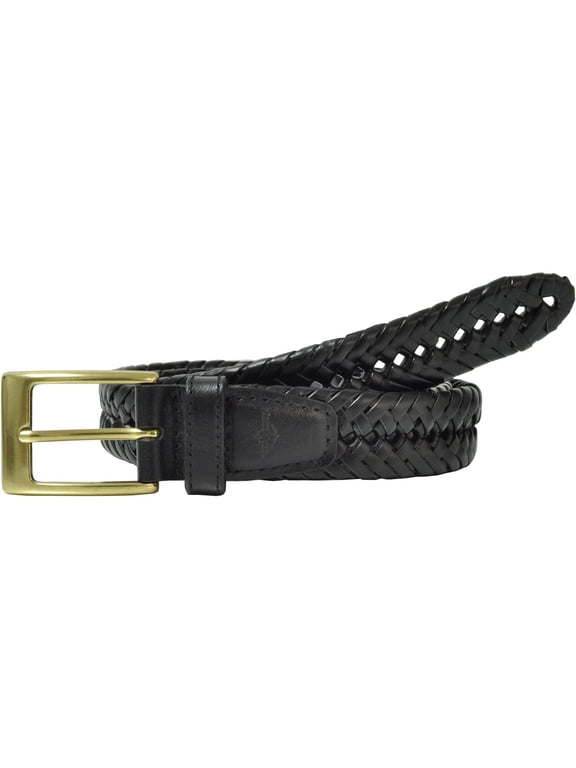 Leather Adjustable Double V-Weave Braided Belt (Men Big & Tall)