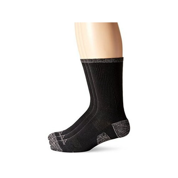 Dockers Men's 3 Pack Temperature Management Crew, Black, Shoe Size: 6-12 (Soc...