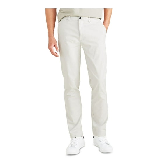 Dockers Mens Alpha Slim Fit Smart 360 Flex Stretch Chino Pants High Rise Grey 34x32