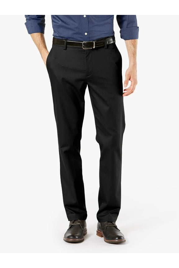 Men's Big & Tall Modern Tapered Fit Signature Khaki Lux Cotton Stretch Pants