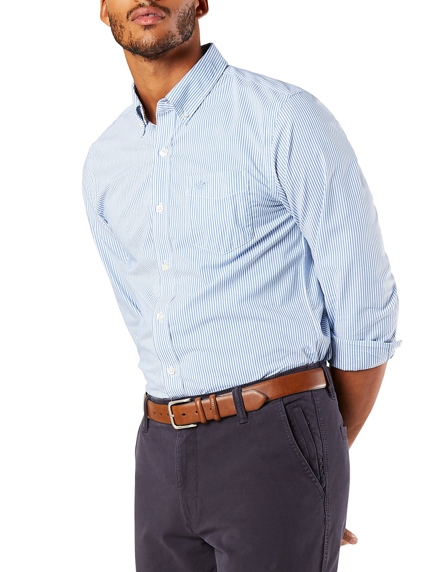 Dockers Men's Big & Tall Signature Comfort Flex Long Sleeve Shirt