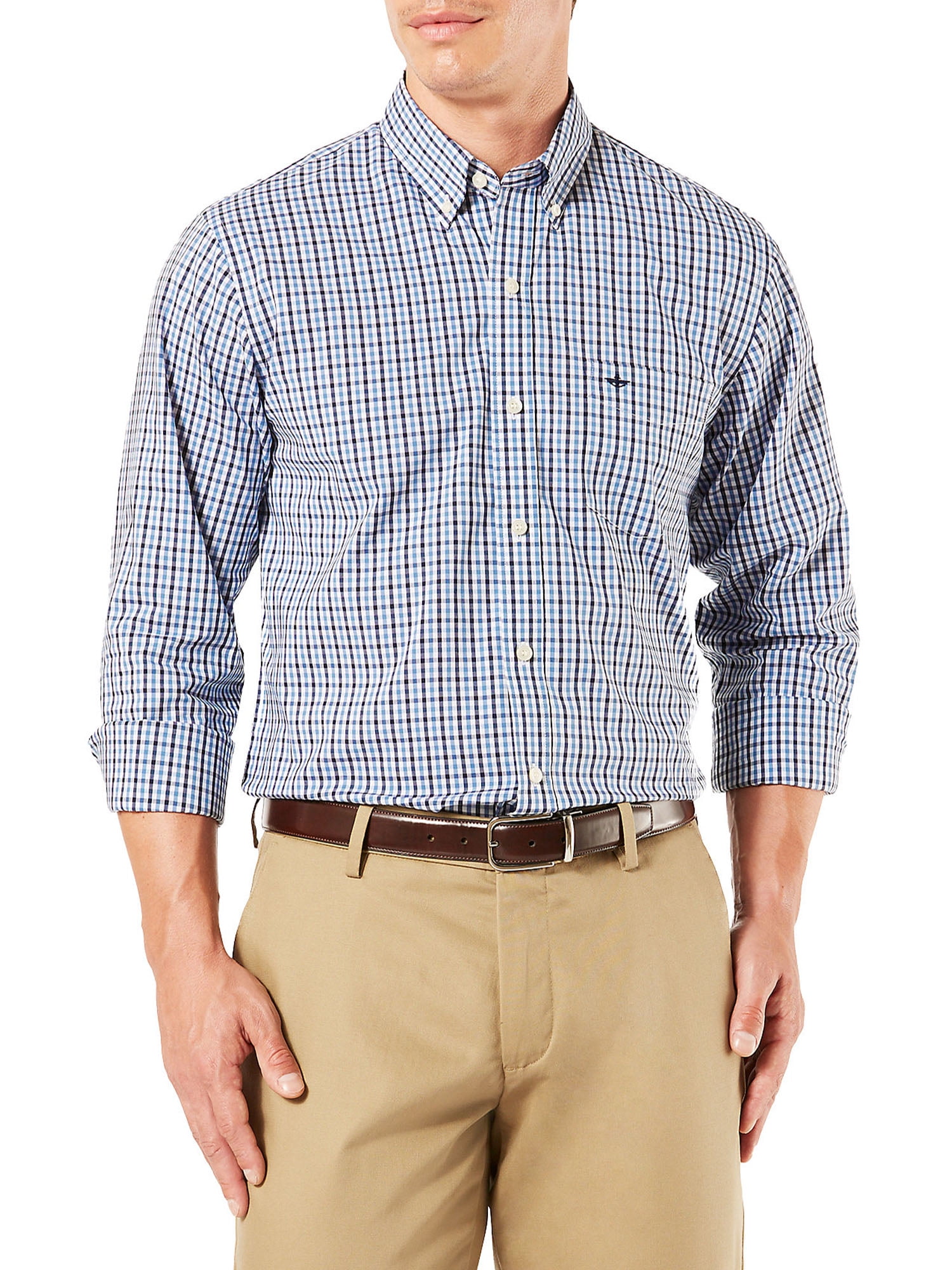 Dockers Men's Big & Tall Signature Comfort Flex Long Sleeve Shirt
