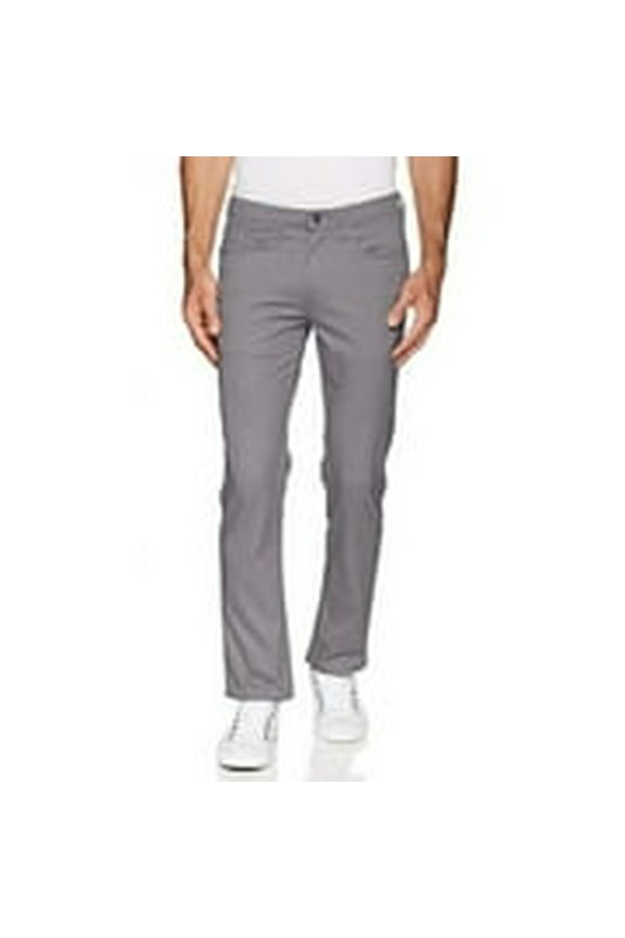 Men's Burma Grey Straight Fit Jean Cut Tech Pants, 36x34