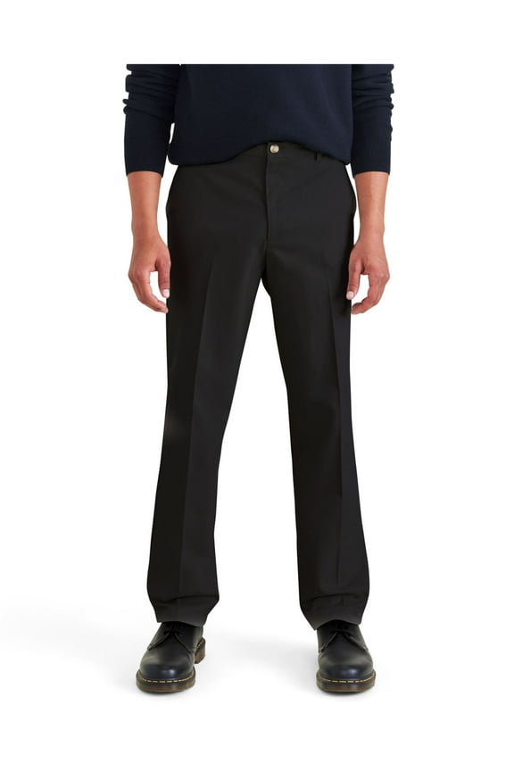 Men's Classic Fit Signature Iron Free Khaki Pant Flat Front