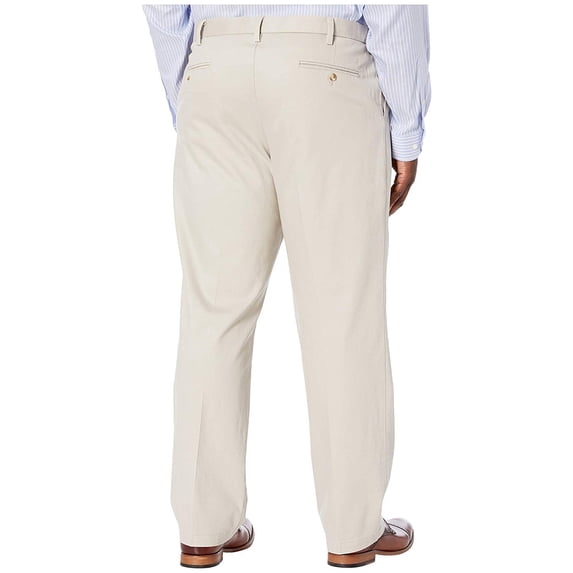 Dockers Men's Classic Fit Signature Khaki Lux Cotton Stretch Pants - Pleated (Regular and Big & Tall) Big & Tall 50W x 29L Cloud