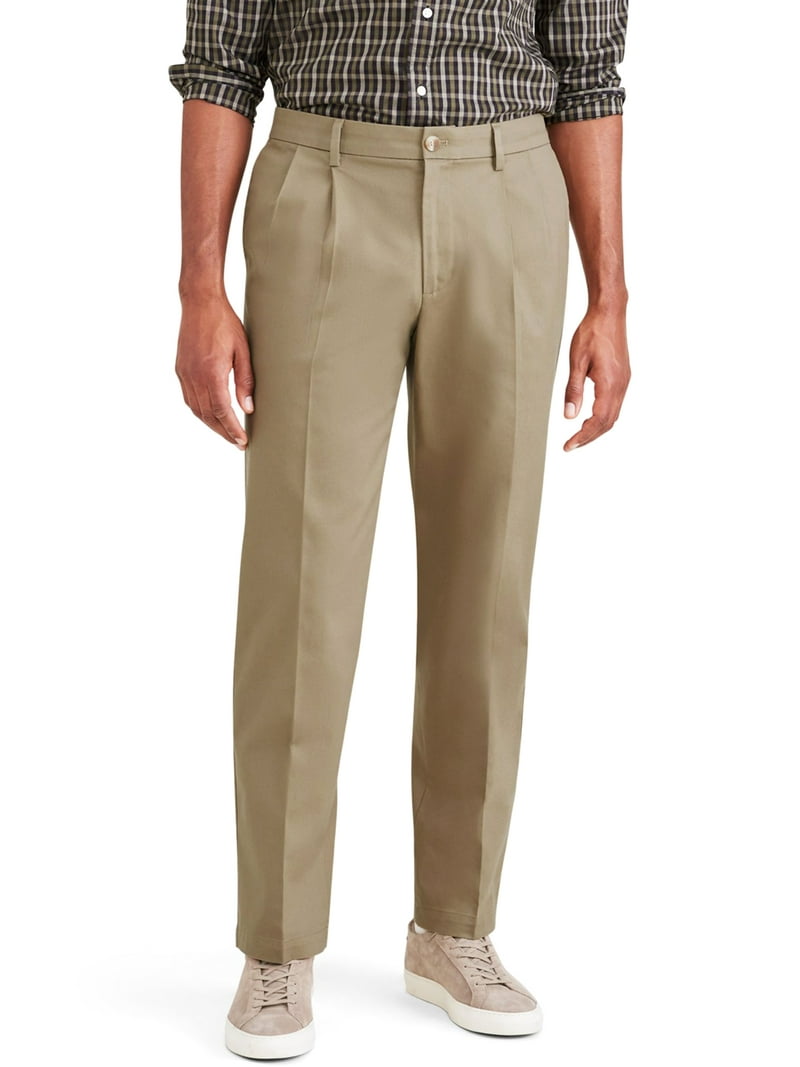 Dockers Men's Classic Fit Signature Pleated Khaki Pants - Walmart.com