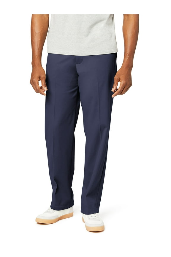 Men's Classic Flat Front Easy Khaki Pant with Stretch