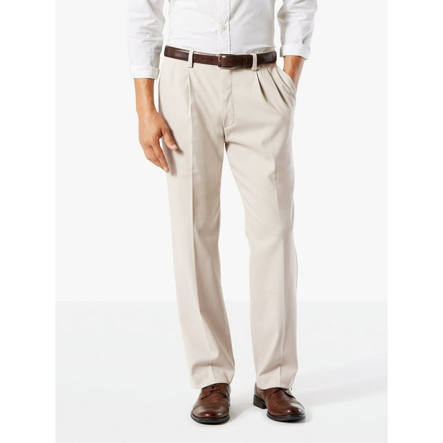 Dockers Men's Classic Pleated Easy Khaki with Stretch