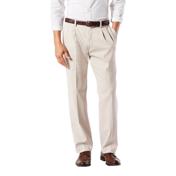 Dockers Men's Classic Pleated Easy Khaki with Stretch
