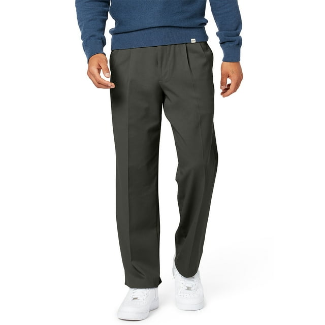 Dockers Men's Classic Pleated Easy Khaki with Stretch