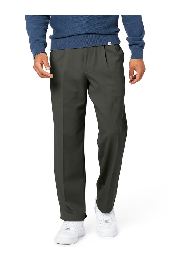 Men's Classic Pleated Easy Khaki with Stretch