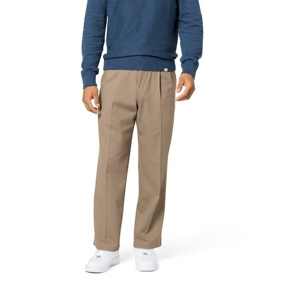 Dockers Men's Classic Pleated Easy Khaki with Stretch