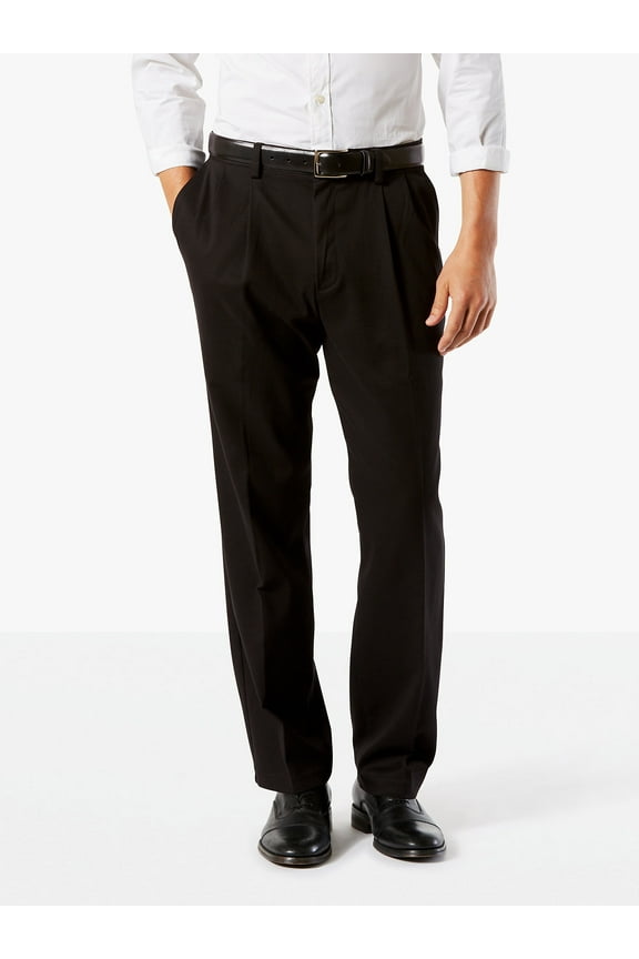 Men's Classic Pleated Easy Khaki with Stretch